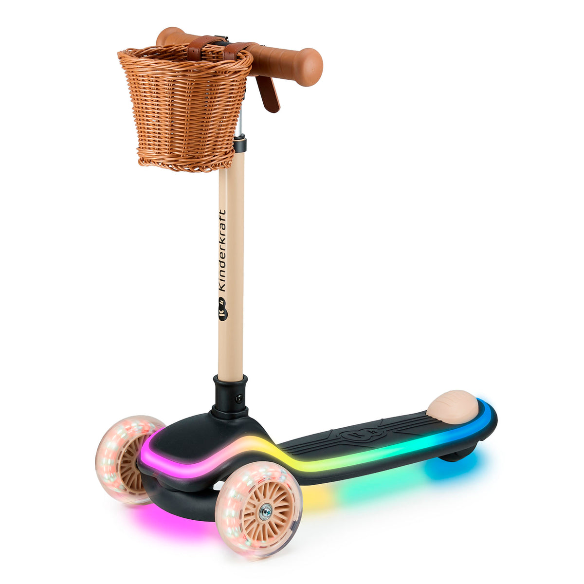Trottinette À Trois Roues À Led Raket Beige