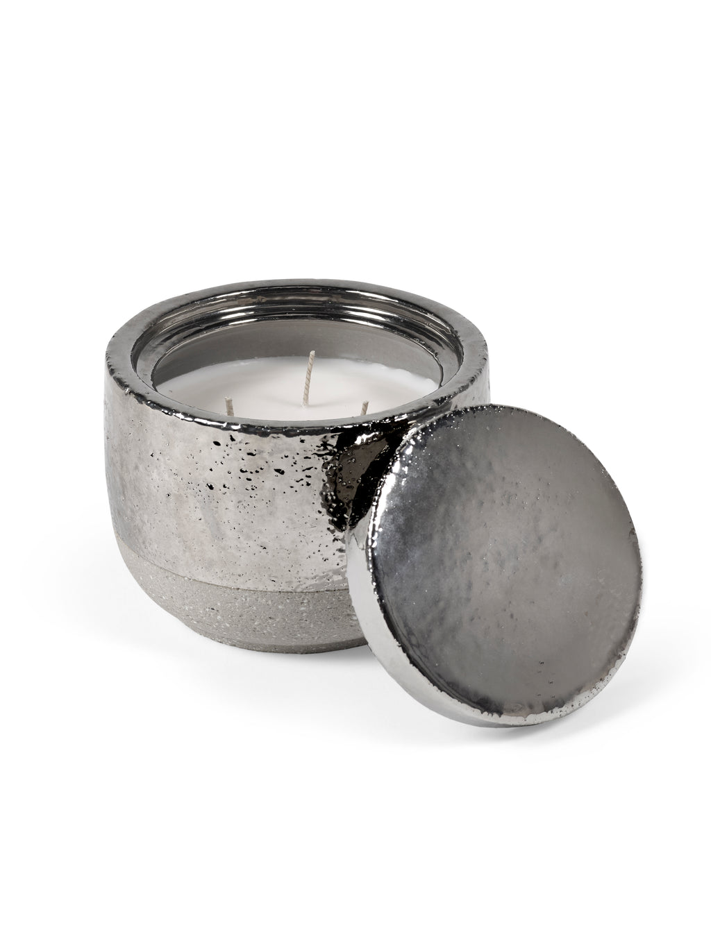 Candles Smoked Jasmine - Candela D'ambiente - M - Cera Di Soia E Paraffina - Argento
