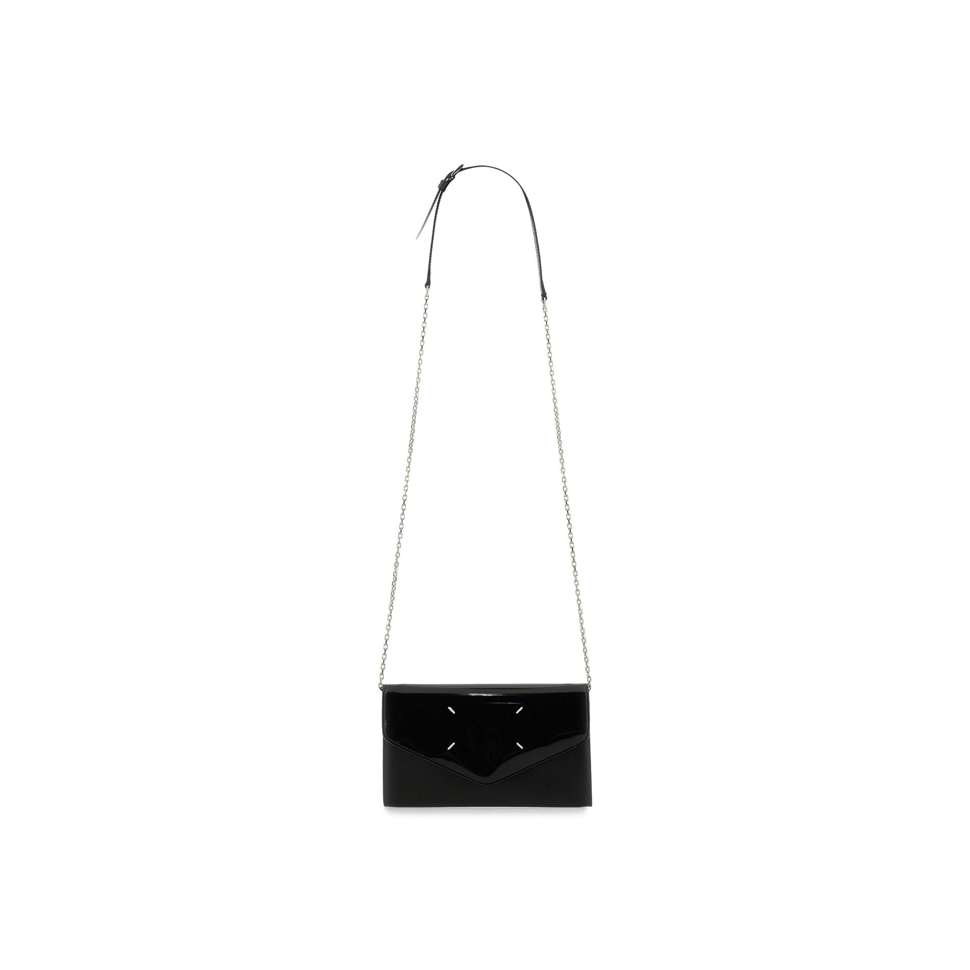 Maison Margiela - Portefeuille Four Stiches Leather Chain - Femme - Black