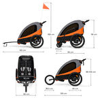 Nava Orange 3-in-1 Child Bike Trailer
