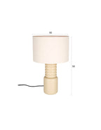 Six - Lámpara De Mesa - Hierro - Beige