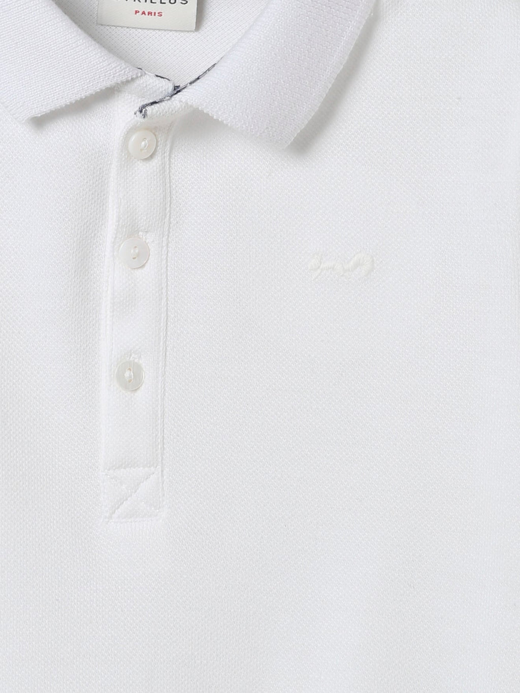 Polo Piqué - Blanc Moyen Uni - Bébé
