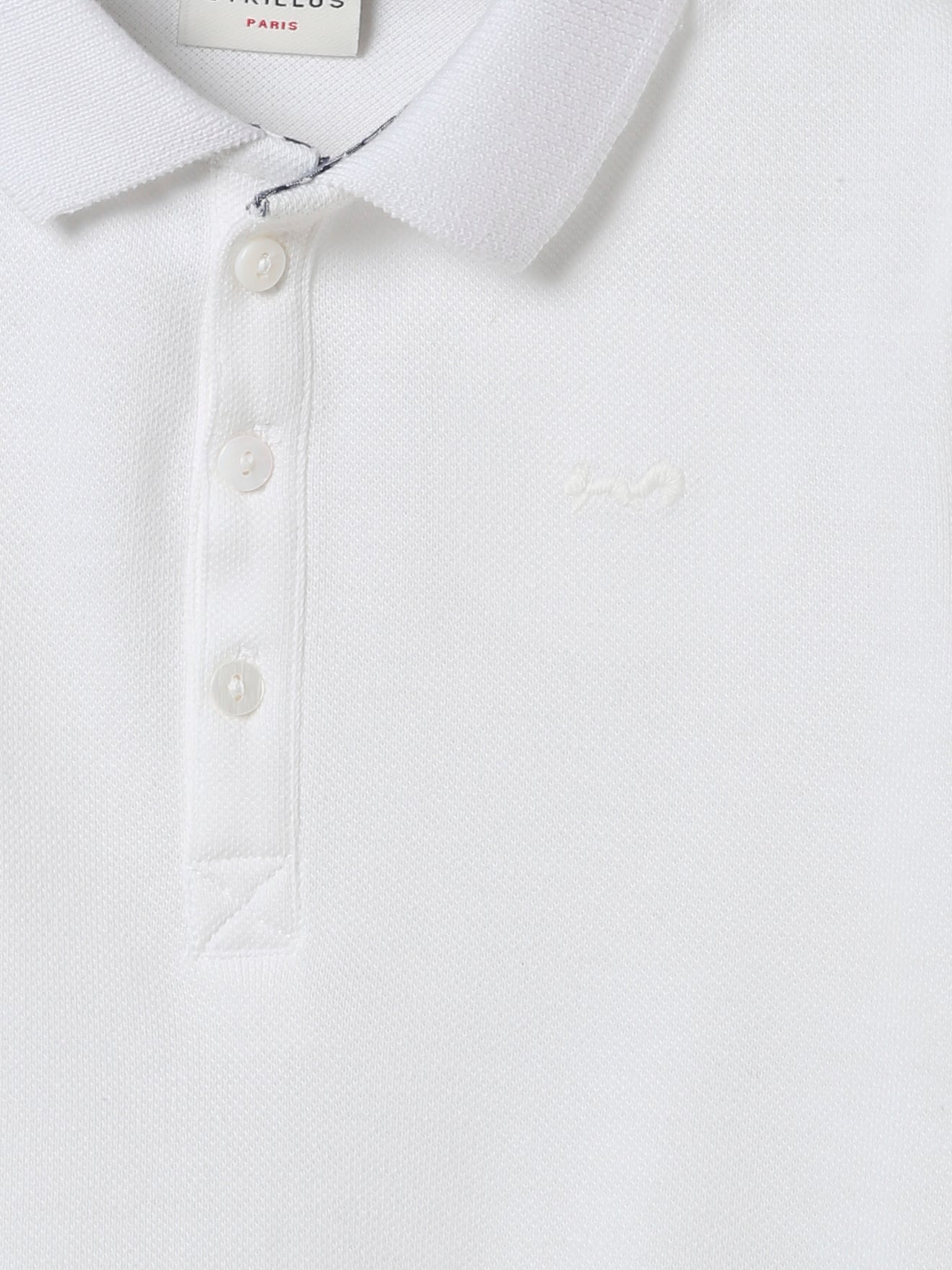 Polo Piqué - Blanc Moyen Uni - Bébé