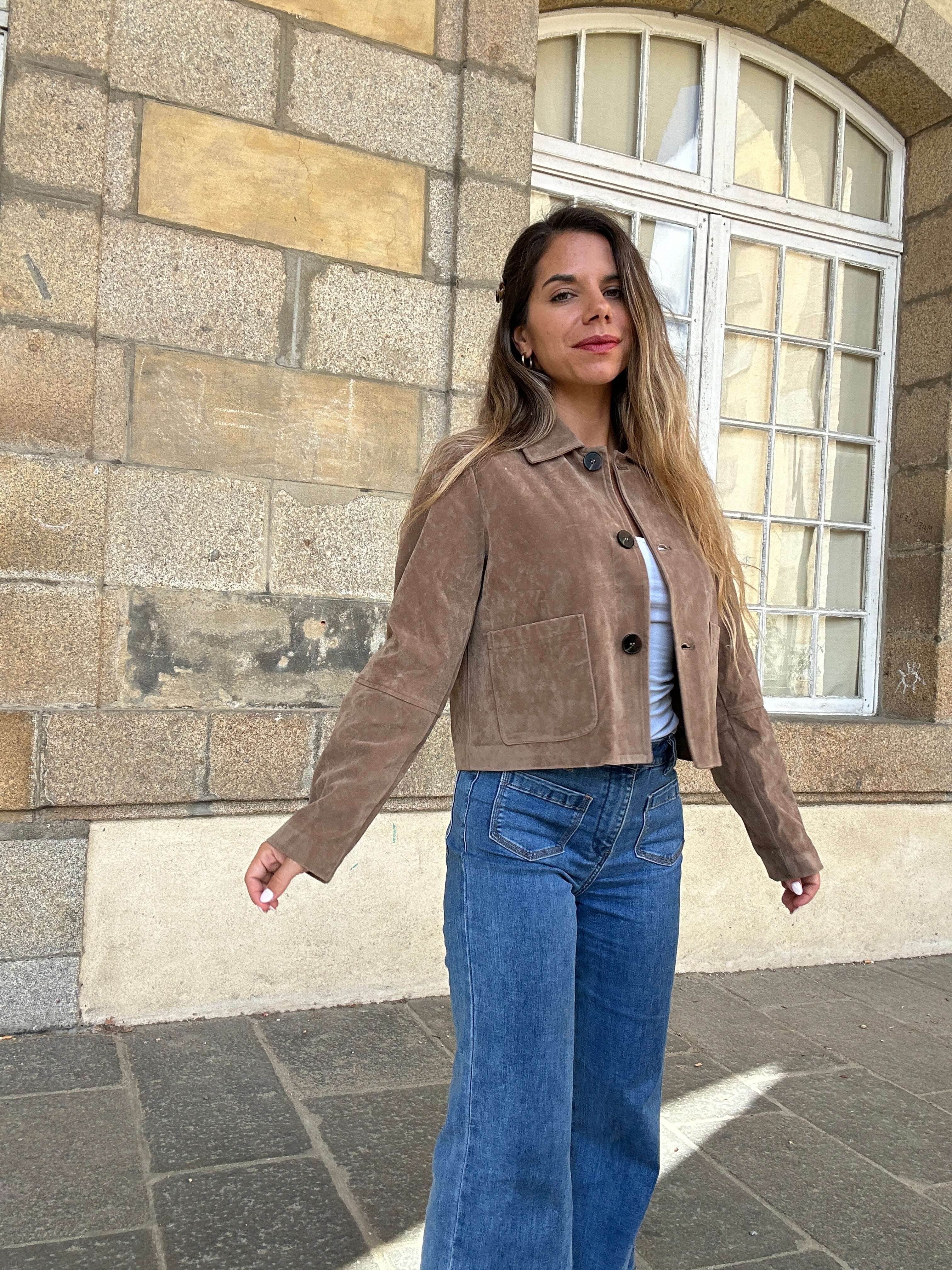 Veste effet daim Aline