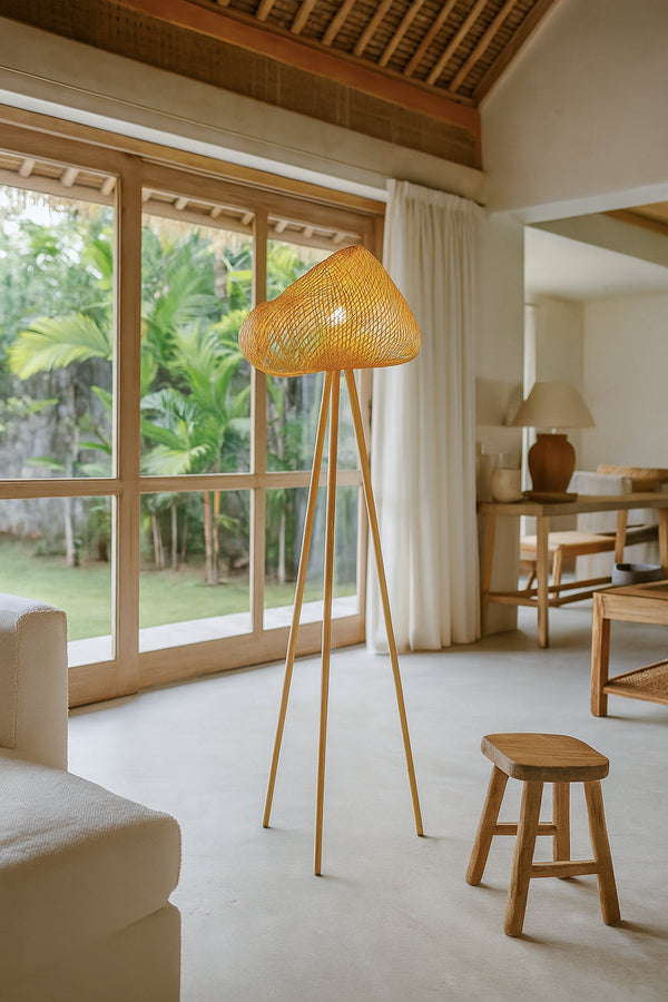 Lips - Lampadaire - Bambou/Bois