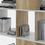 Zigzag - Bibliothèque 4 Niveaux 11 Compartiments - Bois Clair