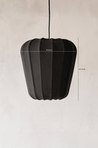 Lámpara colgante Alba pequeña - Algodón y metal negro