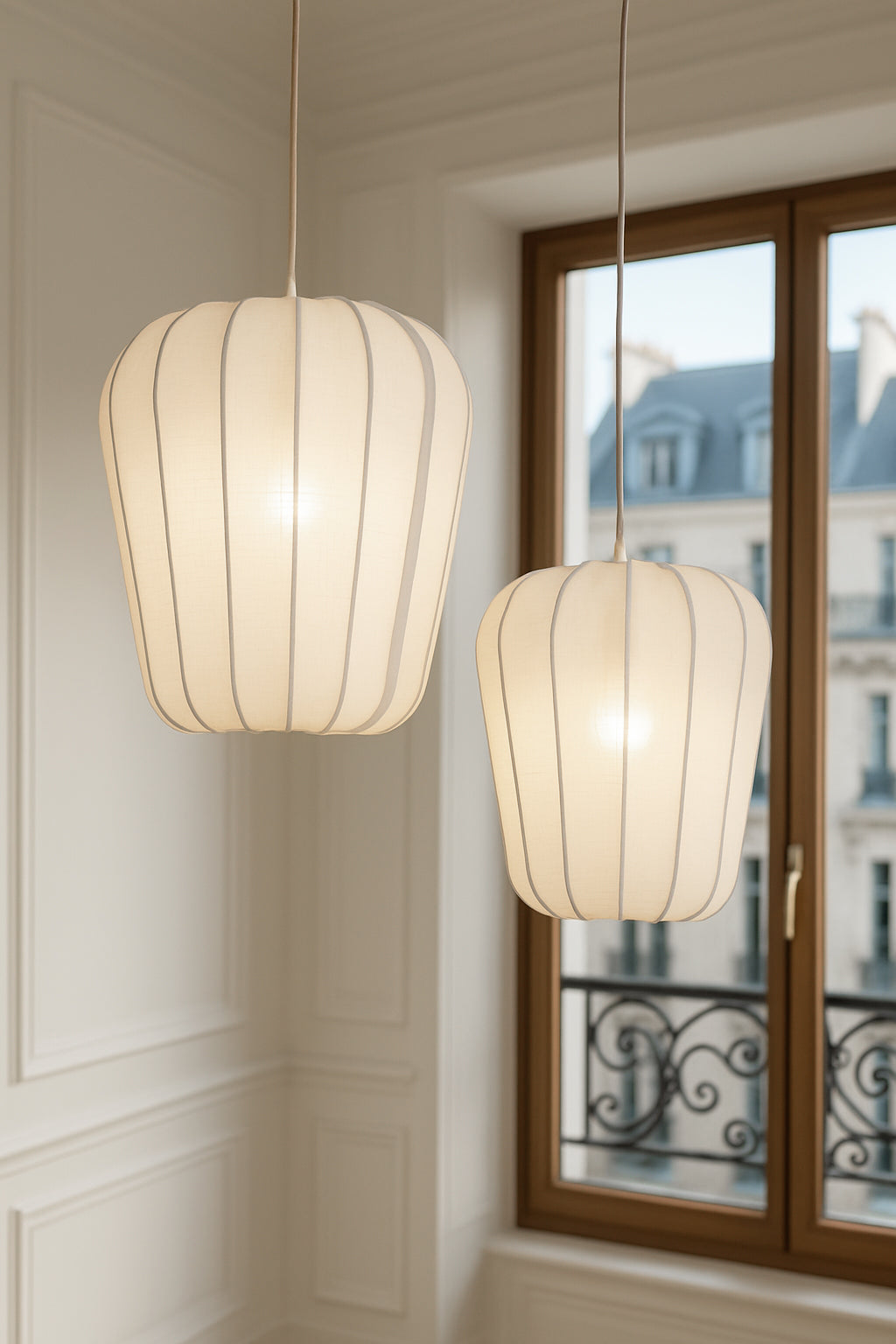Alba - Suspension - Fil De Coton/Métal - Blanc