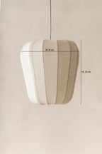 Small Alba Pendant Lamp - White Cotton and Metal
