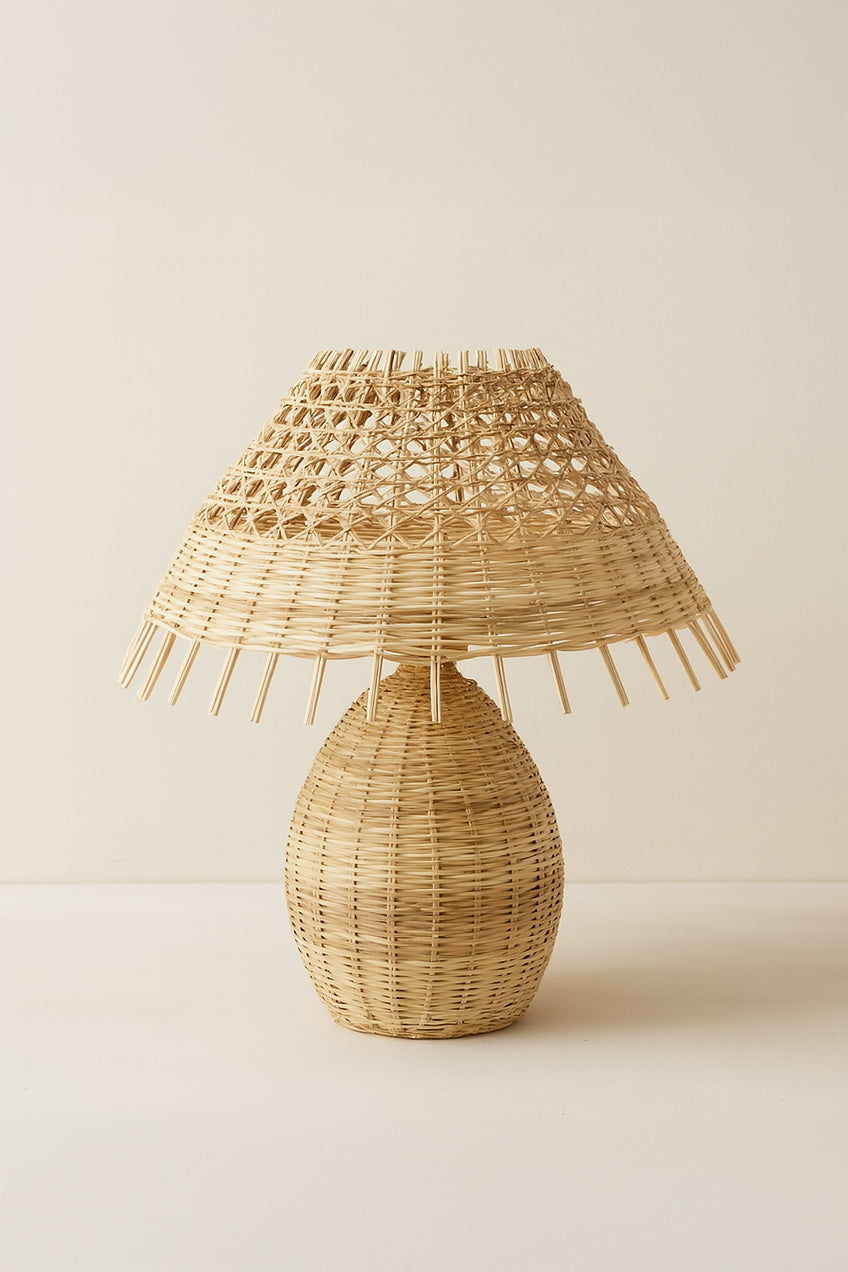 Joyce - Lámpara de mesa - Ratán - Natural