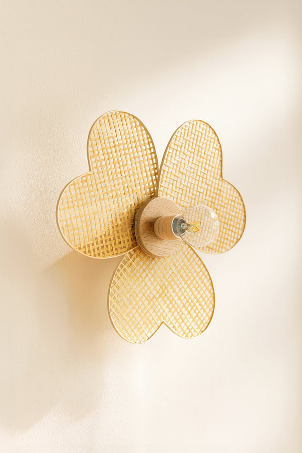 Lámpara de pared Petali - Bambú natural
