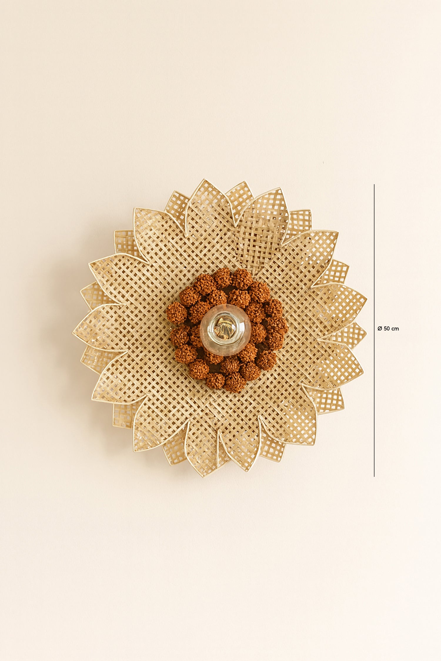 Daisy Wall Lamp - Natural Bamboo