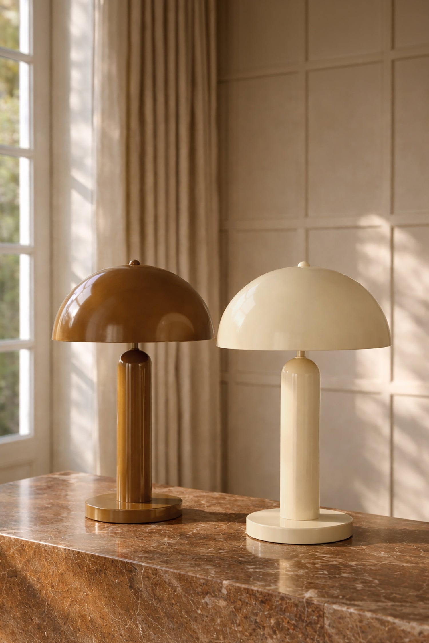 Kyra - Lampe À Poser - Métal - Moka