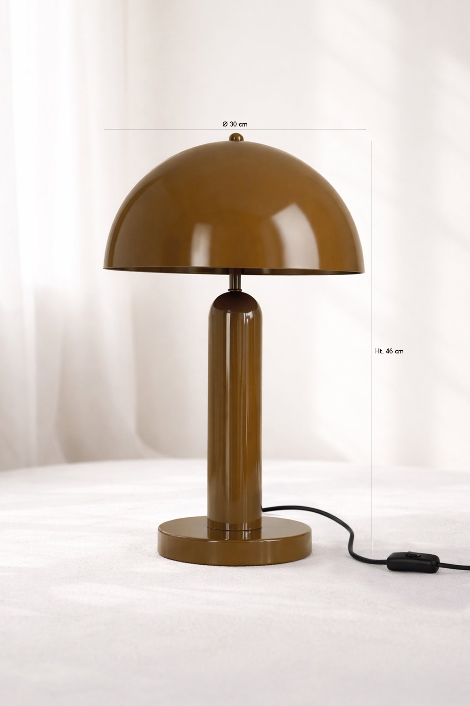 Kyra - Lampe À Poser - Métal - Moka