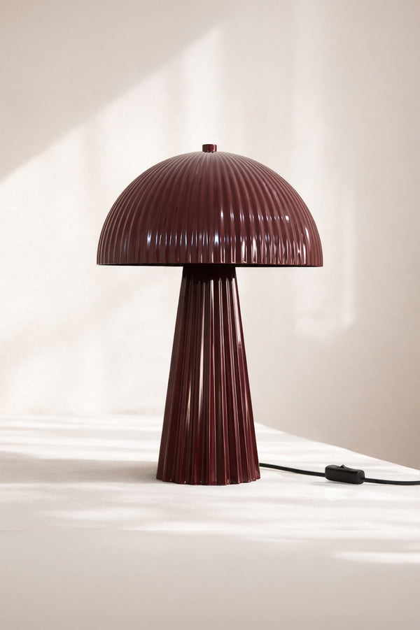 Thalia - Lampe À Poser - Métal - Lie De Vin
