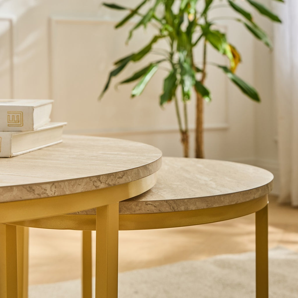 Lenny - Lot De 2 Tables Basses Gigognes