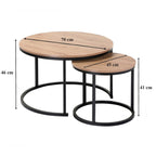 Lenny - Lot De 2 Tables Basses Gigognes