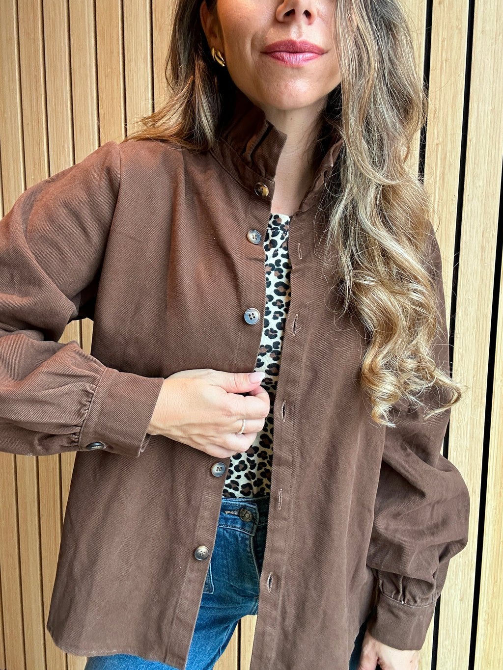 Céleste chocolate denim jacket