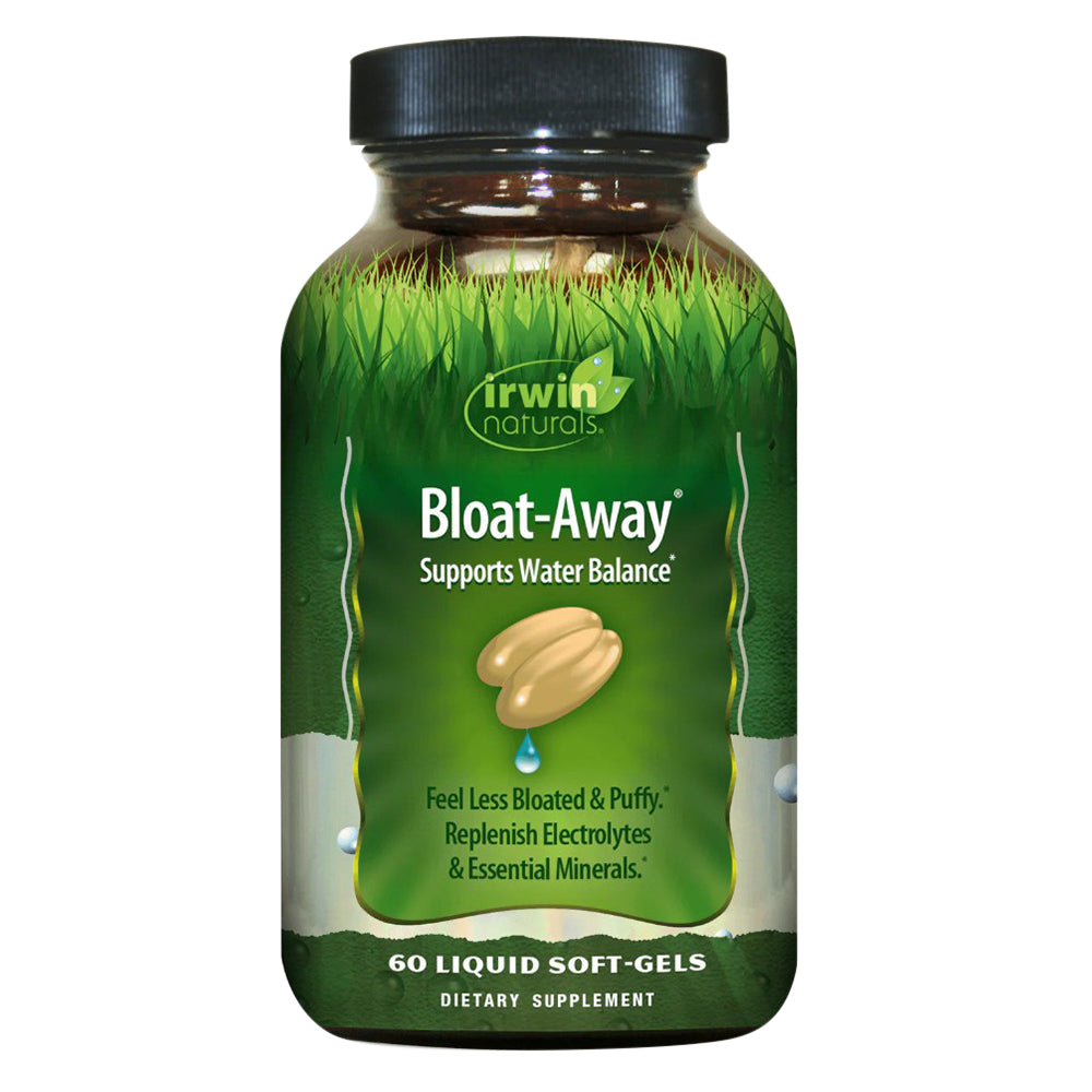 Irwin Naturals Bloat Away Softgels for Water Balance and Bloating Support 60Ea