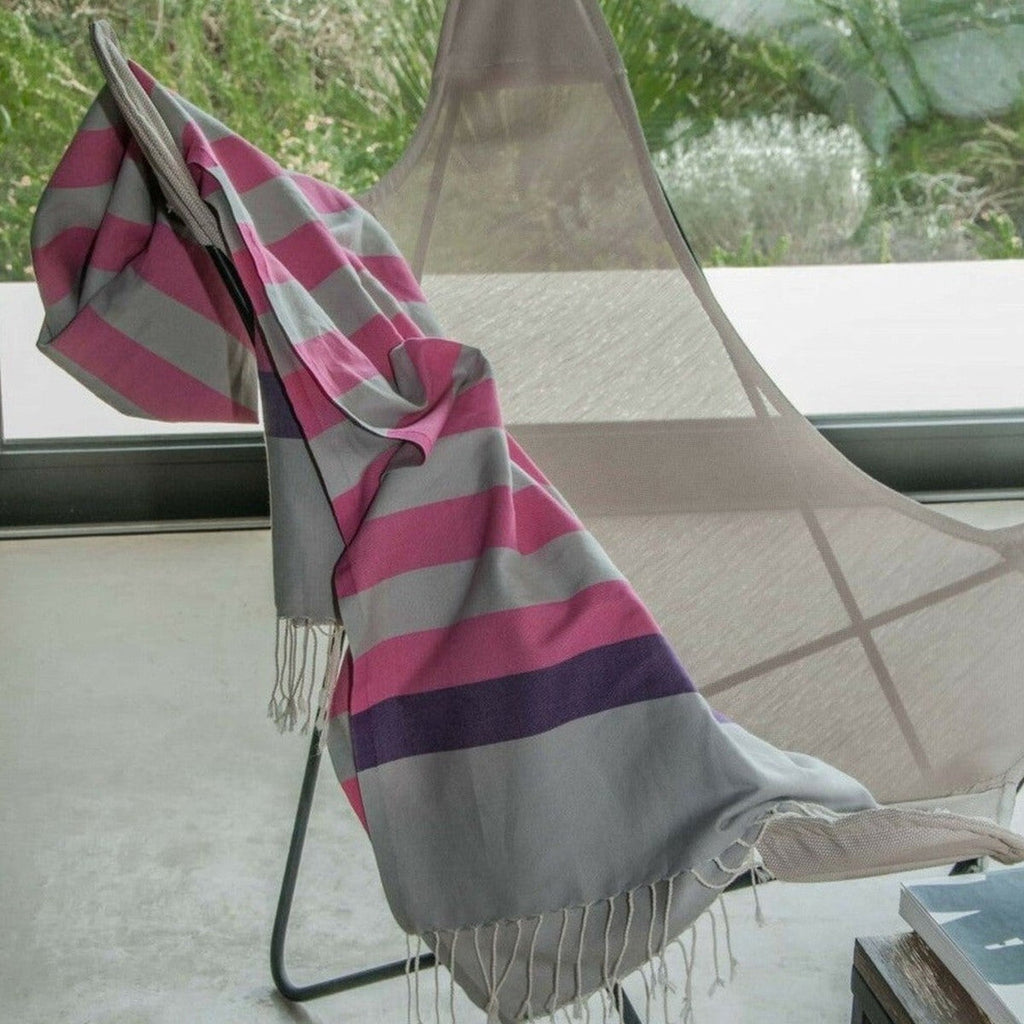 Arcachon - Fouta Tricolore - Gris Perla