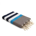 Arcachon - Fouta Tricolore - Azul Jean/Azul Azur