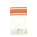 St Tropez - Fouta blanca - Blanco/Naranja coral