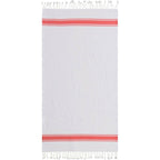 St Tropez - Fouta blanca - Blanco/Naranja coral