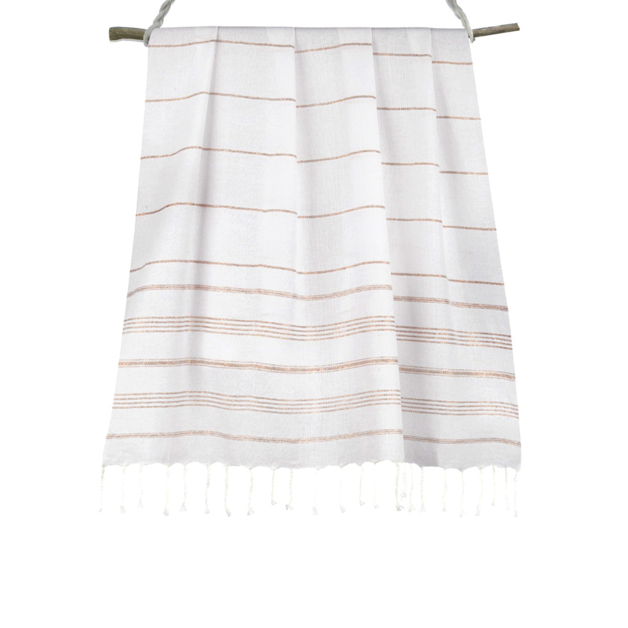 Mykonos - Fouta - Blanco/Cobre