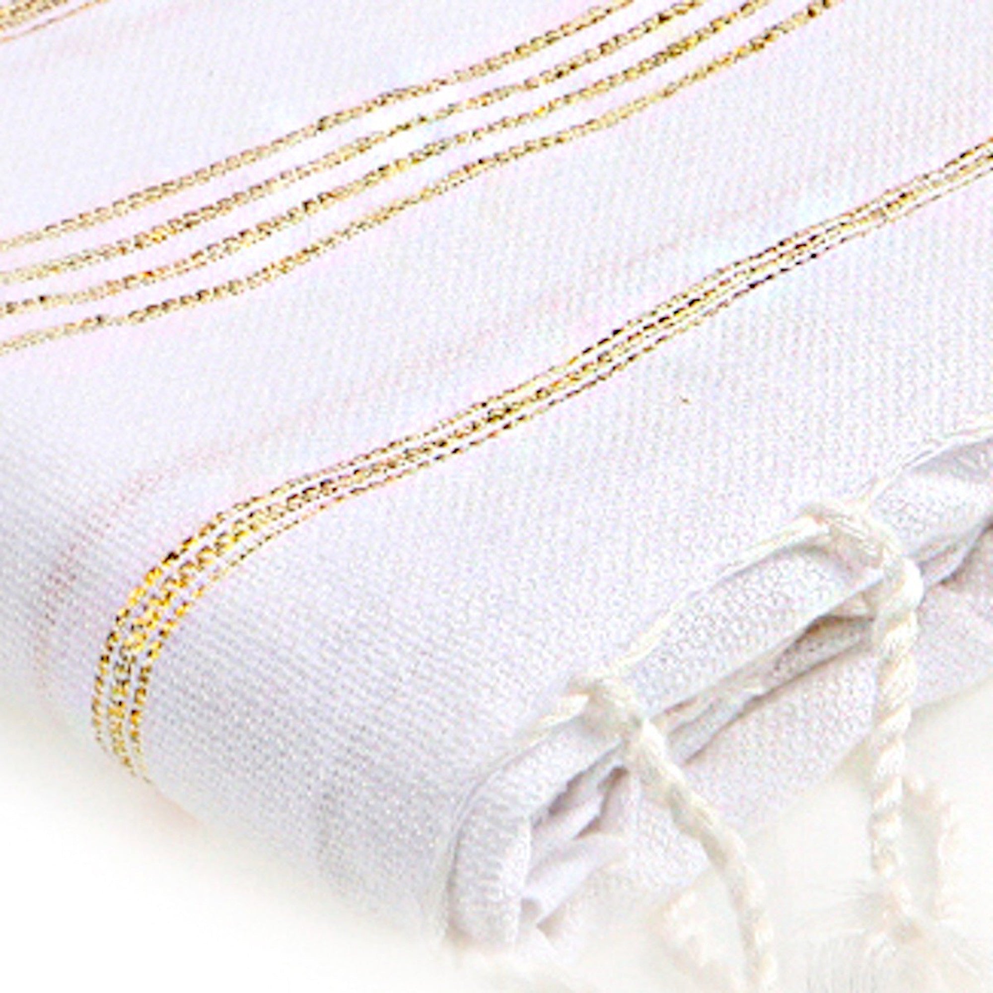 Mykonos - Fouta - Blanco/Oro
