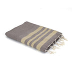 Hamptons - Fouta Honeycomb - Taupe claro/dorado
