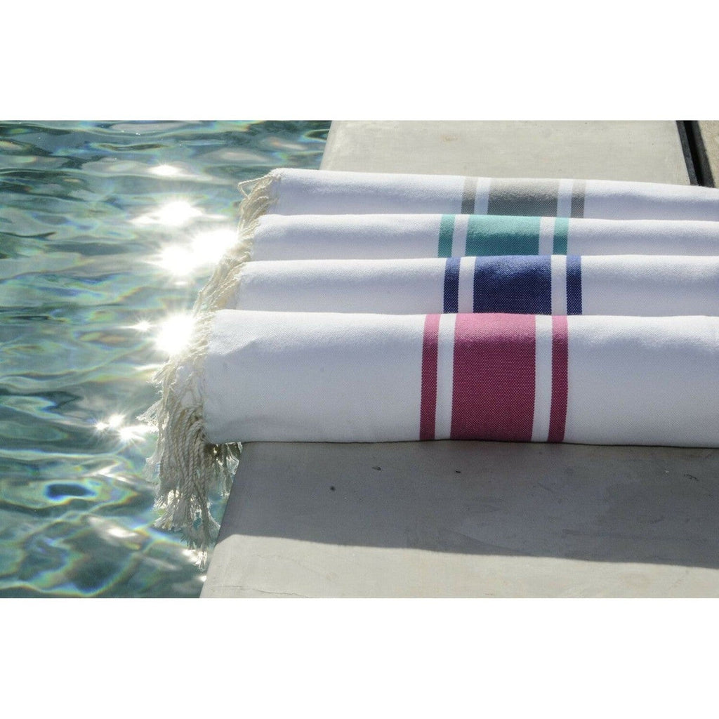 St Tropez - Fouta blanca - Blanco/Azul griego