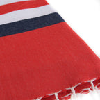 Arcachon - Fouta Tricolore - Rojo/Azul Denim