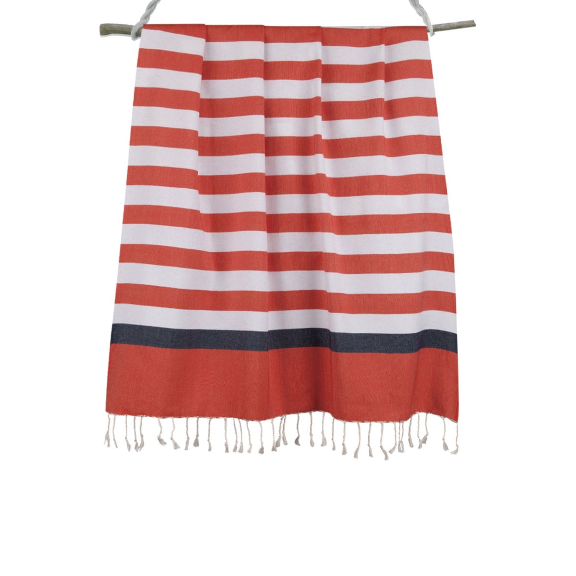 Arcachon - Fouta Tricolore - Rojo/Azul Denim