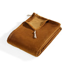 Danube - Bed Runner - Cotton Velvet - Tobacco Brown