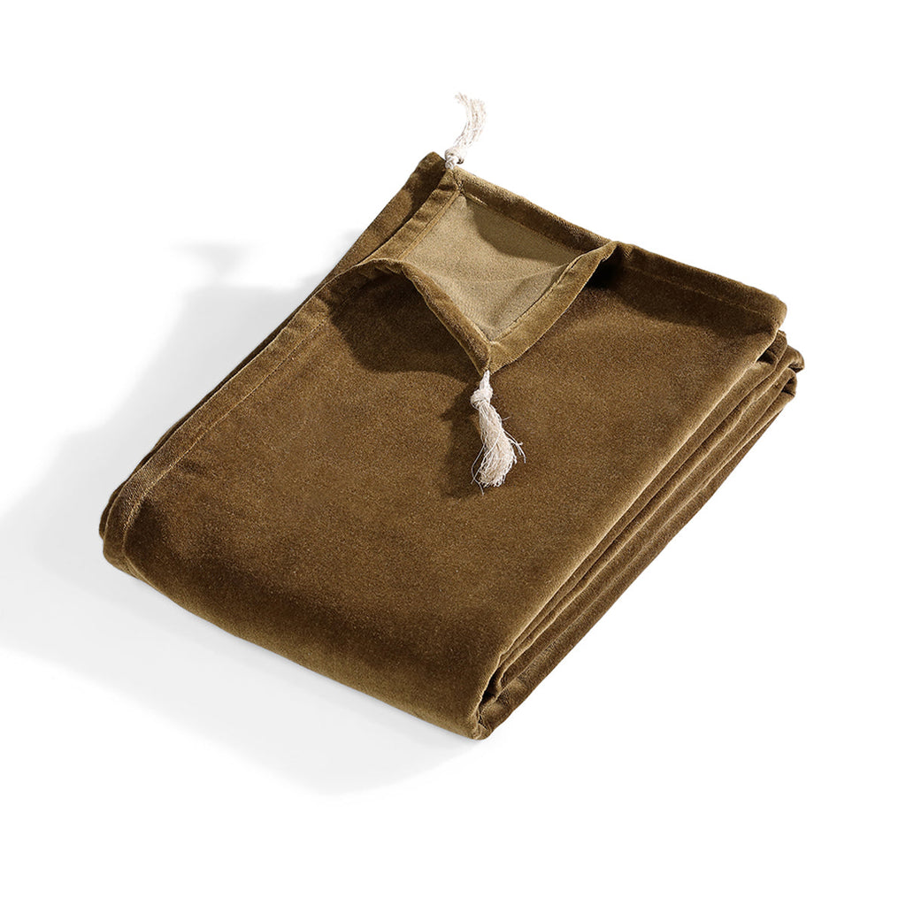 Danube - Bed Runner - Cotton Velvet - Oak Brown