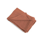 Carla - Drap Plat - Gaze De Coton - Rouge Toscane