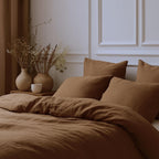 Carla - Flat Sheet - Cotton Gauze - Hazelnut