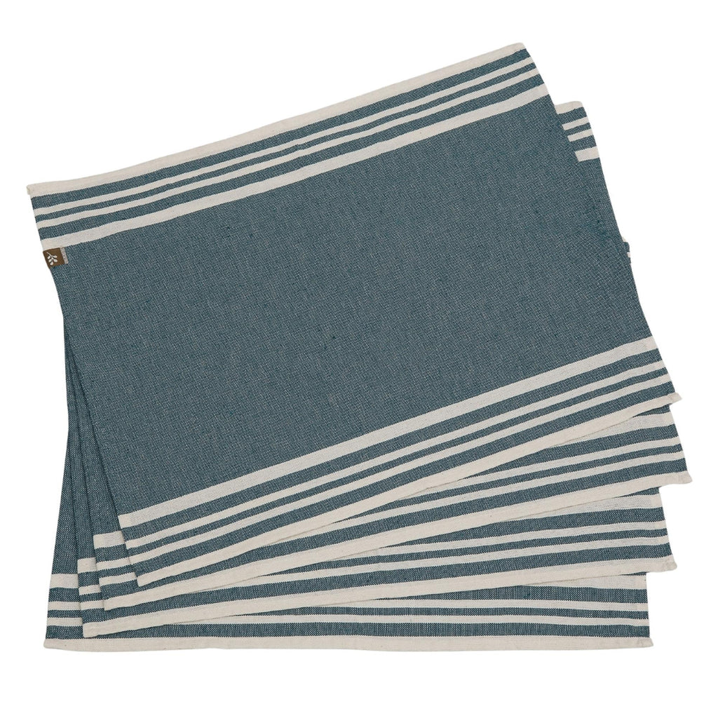 Mahdia - Mantel individual (X4) - Azul petróleo