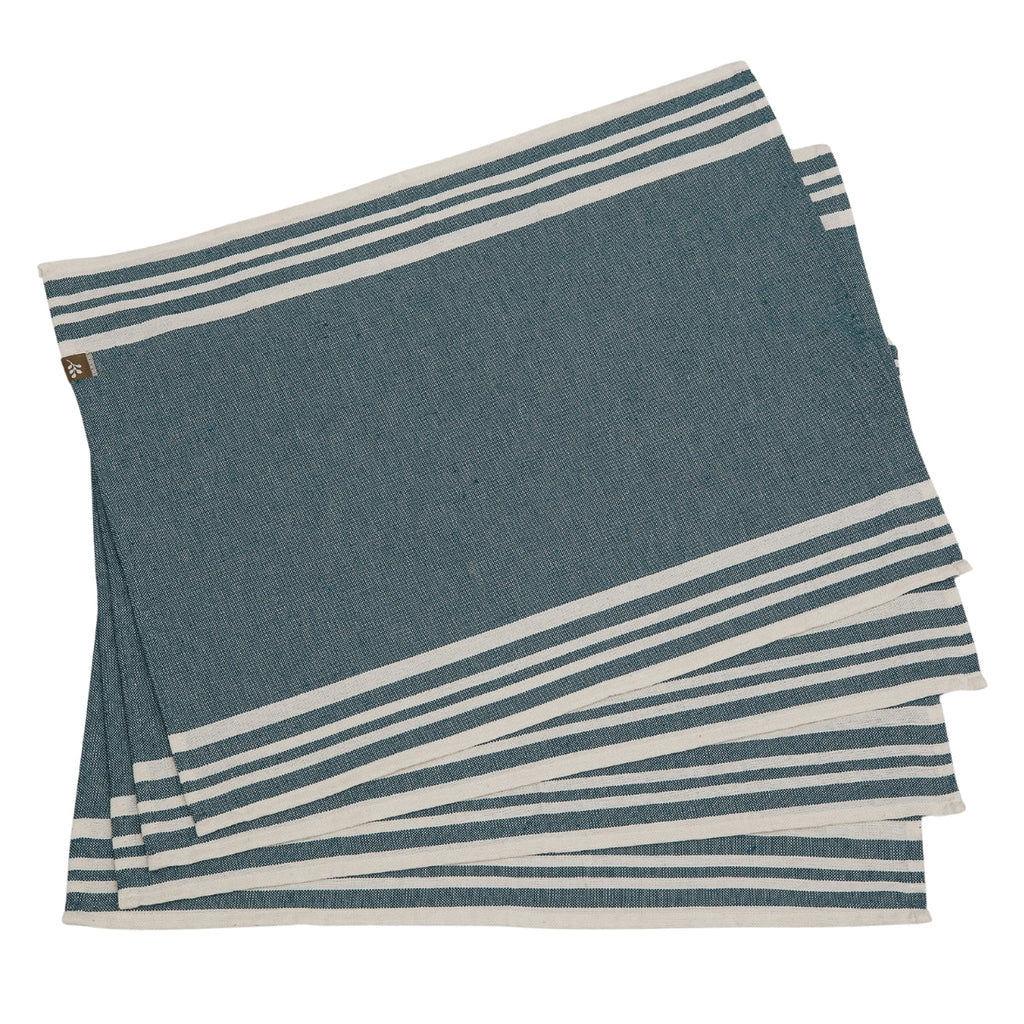 Mahdia - Mantel individual (X4) - Azul petróleo