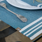 Mahdia - Mantel individual (X4) - Azul petróleo