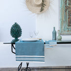 Mahdia - Table Runner - Petrol Blue