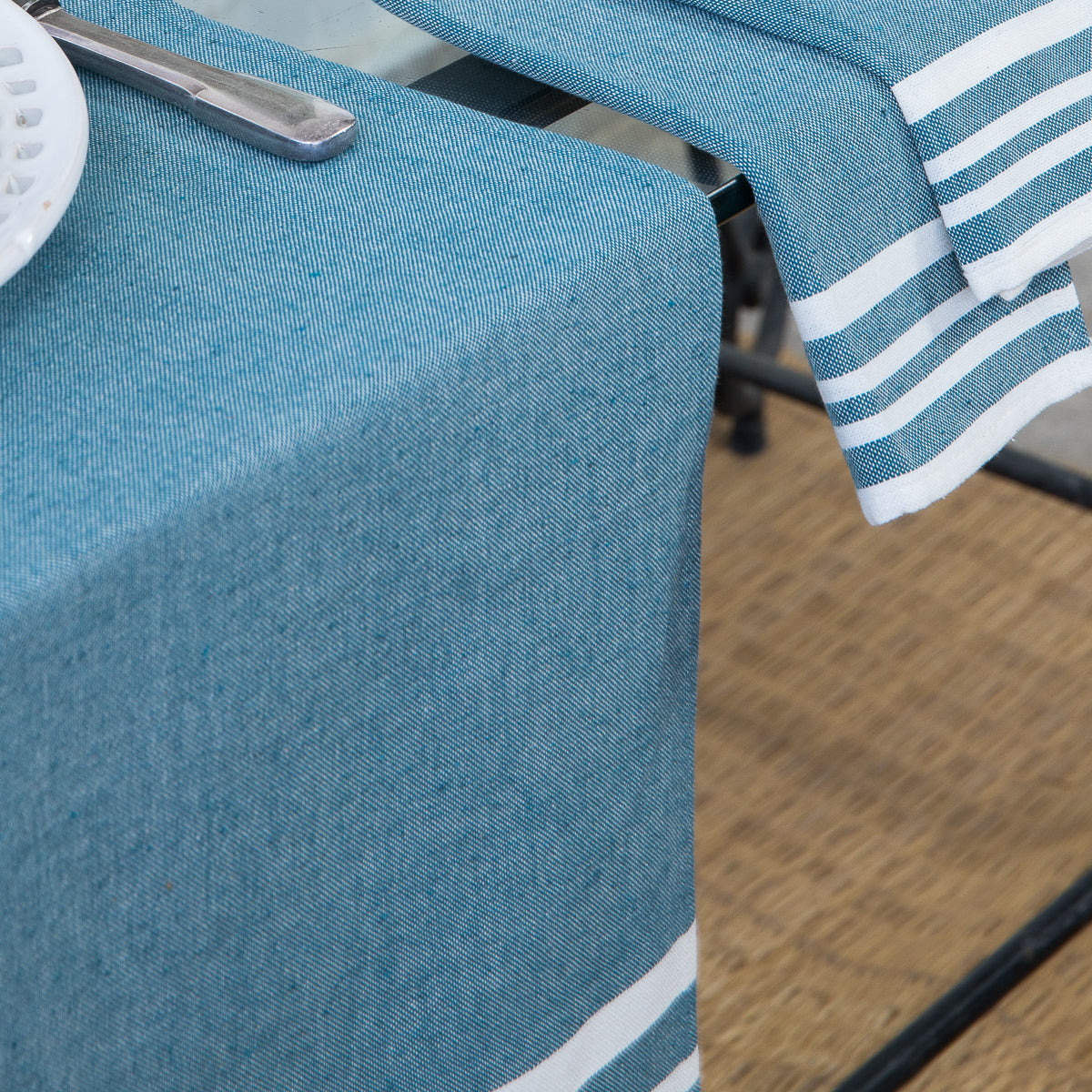 Mahdia - Table Runner - Petrol Blue