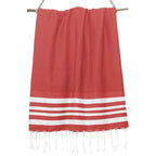 Hamptons - Fouta Honeycomb - Rojo/Plata