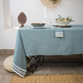 Mahdia - Tablecloth + 10 Napkins - Petrol Blue