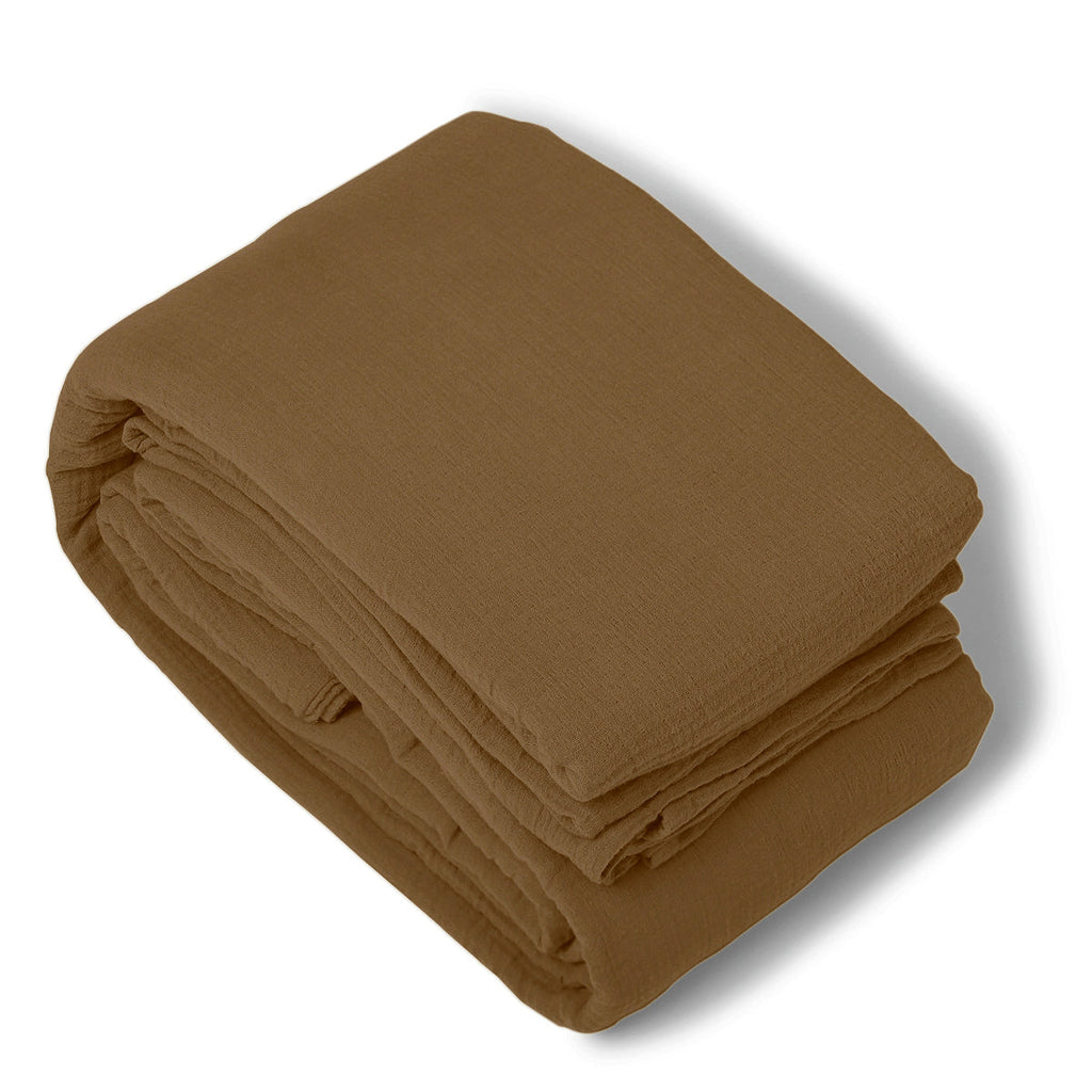 Carla - Cotton Gauze Bedspread - Hazelnut