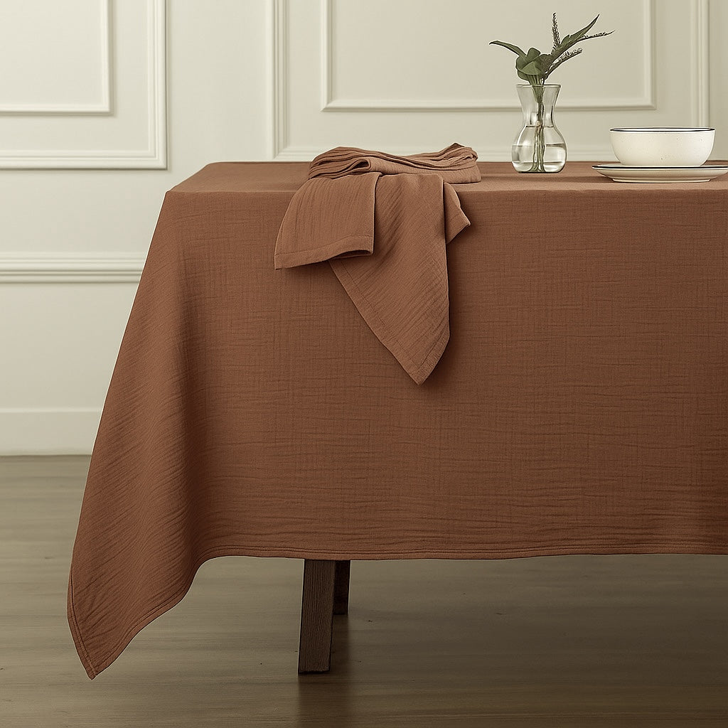 Carla - Tablecloth - Hazelnut