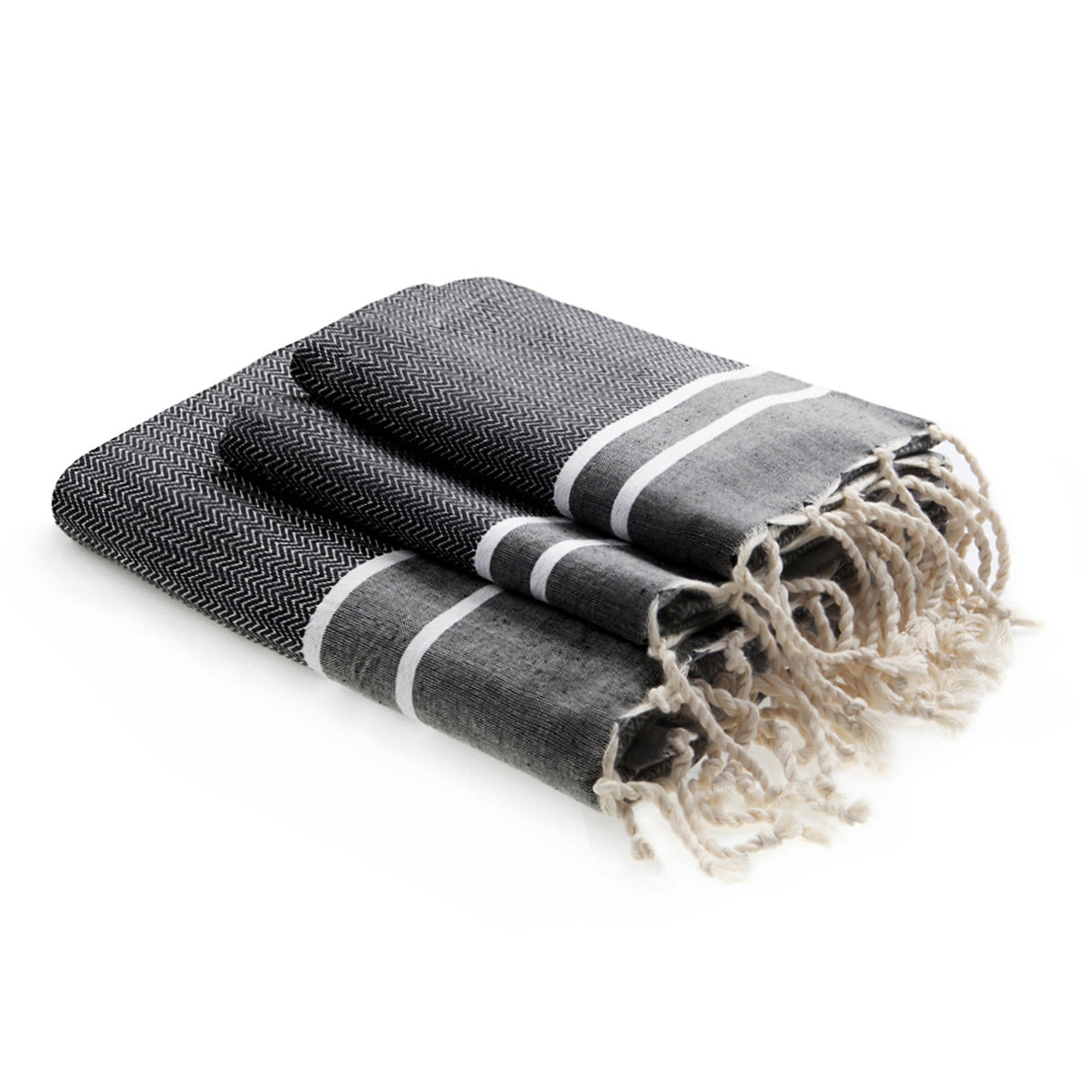 Stockholm - Foutas de Baño (1 Grande y 2 Pequeñas) - Negro