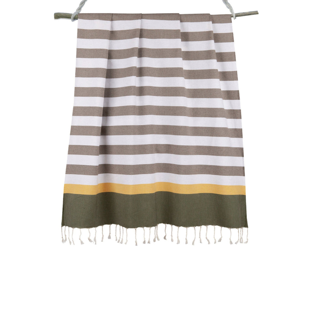 Arcachon - Fouta Tricolore - Topo claro/Azafrán/Caqui
