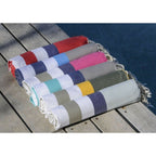 Arcachon - Fouta Tricolore - Topo claro/Azafrán/Caqui