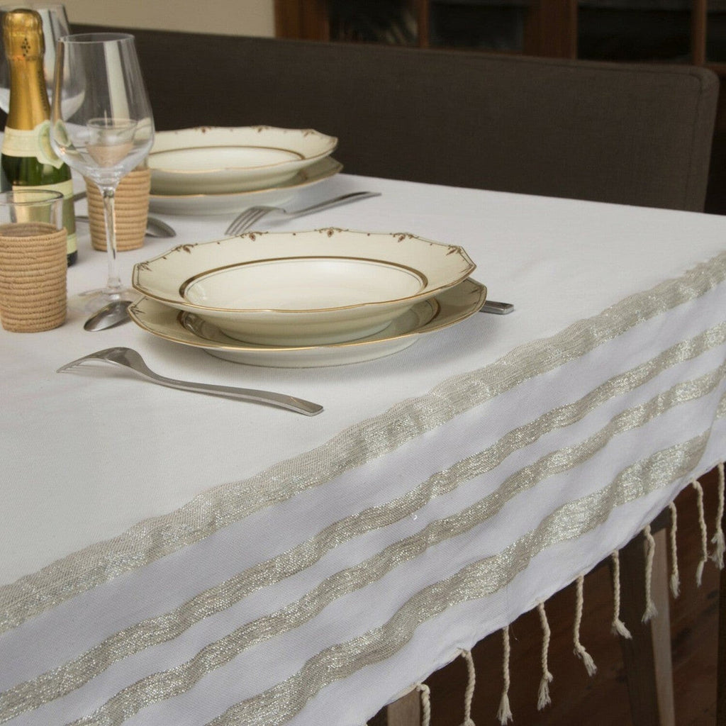 Hamptons - Mantel - Blanco/Plata
